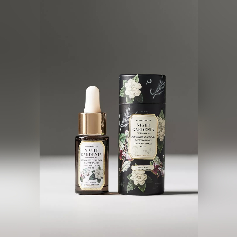 Anthropologie Apothecary 18 Floral Night Gardenia Oil Dropper
